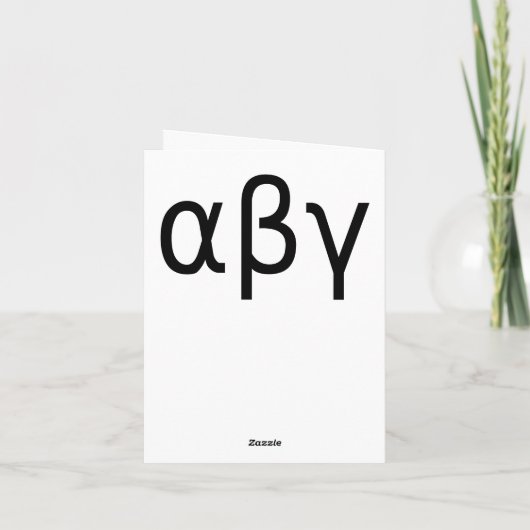 Carte Alpha, Beta, Gamma - Symboles grecs Conception du (Dos)