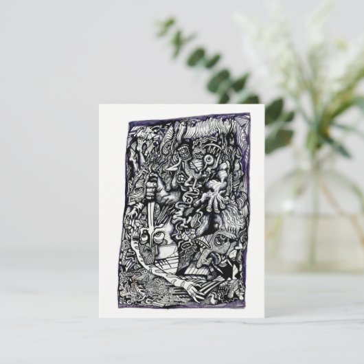 Carte Alpha Warrior, par Brian Benson Flat Card (Debout devant)