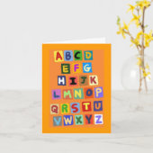 Carte alphabet (Fleur jaune)