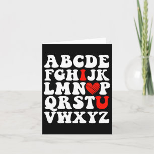 Carte Alphabet Abc I Love You Valentines Day Heart Teach