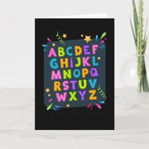 Carte Alphabet Abc School Start Girls Garçons