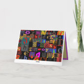 Carte Alphabet Abstrait fou et amusant (Dos)