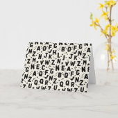 Carte Alphabet Artisan Onyx (Fleur jaune)