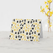 Carte Alphabet Artisanal Bumblebee & Onyx (Fleur jaune)