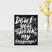 Carte Alphabet Asl Ne Parlez Vous Pas Mon Langue Des Sig (Fleur jaune)