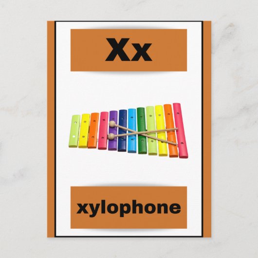 carte alphabet (avec image réelle) (Devant)