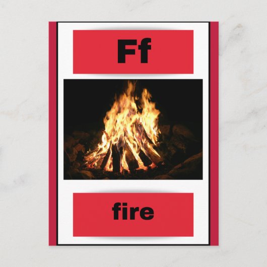 carte alphabet (avec image réelle) (Devant)