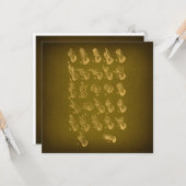 Carte Alphabet de la langue des signes Antique Art Vinta (Devant/Arrière en situation)