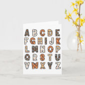 Carte Alphabet enseignant d'Halloween éffrayant (Fleur jaune)
