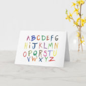 Carte Alphabet Graduation (Fleur jaune)
