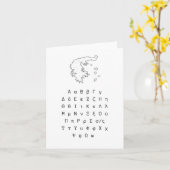 Carte alphabet grec (Fleur jaune)