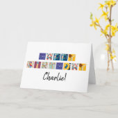 Carte Alphabet Joyeux Anniversaire du jeu de socié (Fleur jaune)