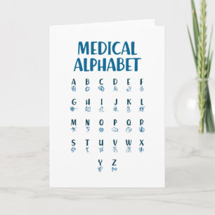 Carte Alphabet Médical