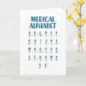 Carte Alphabet Médical (Fleur jaune)