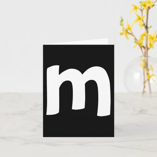 Carte Alphabet minuscule m (Fleur jaune)