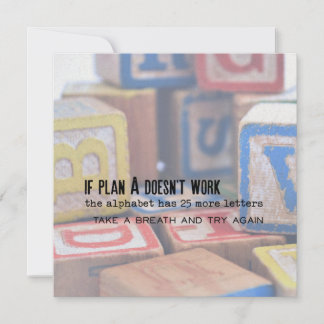 Carte ALPHABET PLAN 5,25 x 5,25