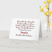 Carte Alphabet Vampire (Fleur jaune)