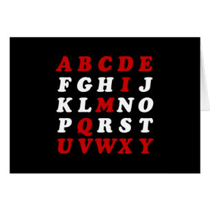 Carte alphabétique anglaise