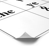 Carte alphabétique en amharique - Poster à 33 degr (Coin)