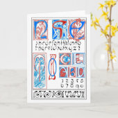 Carte Alphabets Art Nouveau, Mucha (Fleur jaune)