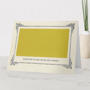 Carte Alphonse Allais, April Fools, Jaune, Art Abstrait