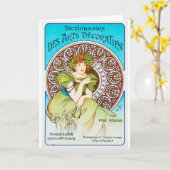 Carte Alphonse Mucha (Fleur jaune)