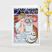 Carte Alphonse Mucha (Fleur jaune)