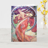 Carte Alphonse Mucha (Fleur jaune)