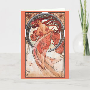 Carte Alphonse Mucha Dance 1898 Art Nouveau Vintage