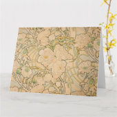 Carte Alphonse Mucha - Peonies (Fleur jaune)