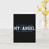 Carte Als Sensibilisation Famille Bleu Ruban (Fleur jaune)