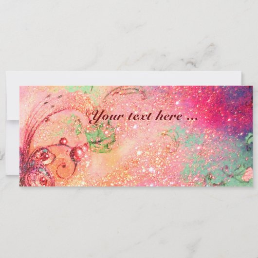 Carte ALTHEA /Fée Whimsical sur la Fleur Rose (Dos)