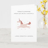 Carte Always be a Unicorn Birthday (Fleur jaune)