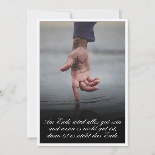 Carte Am Ende avec alles gut sein (Devant)