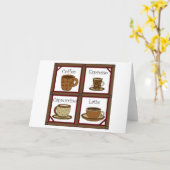 Carte Amant de café (Fleur jaune)