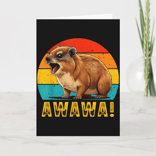 Carte Amant de Rock Hyrax Awawa Groundhog drôle Die (Devant)