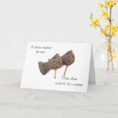 Carte Amant drôle de chaussure pour la femelle (Fleur jaune)