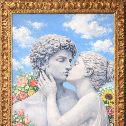 Carte Amants Classiques S'Embrassent – Art Romantique Sa