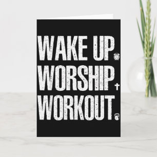 Carte Amants de l'adoration au réveil Workout Foi Femme