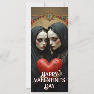 Carte Amants gothiques sombres au cœur cramoisi