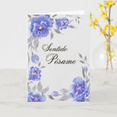 Carte Amapolas Azules - Tarjeta de Pésame (Español) (Fleur jaune)