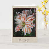 Carte Amaryllis (Fleur jaune)
