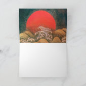 Carte AMATERASU DÉESSE DU SOLEIL Rouge Jaune Noir Brun V (Intérieur)