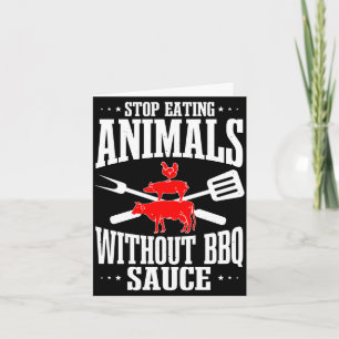 Carte Amateur de barbecue masculin grillant un barbecue