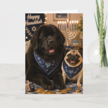Amateur de chien juif Joyeux Hanukkah