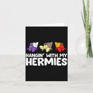Carte Amateur de crabes hermitiques drôle - Noir