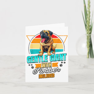 Carte Amateur de Mastiff Drôle de Chien Mastiff Rétro 
