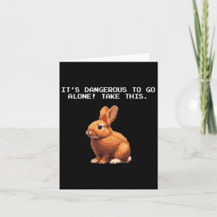 Carte Amateur de Mème Joueur de Vidéo Danger Seul Lapin 