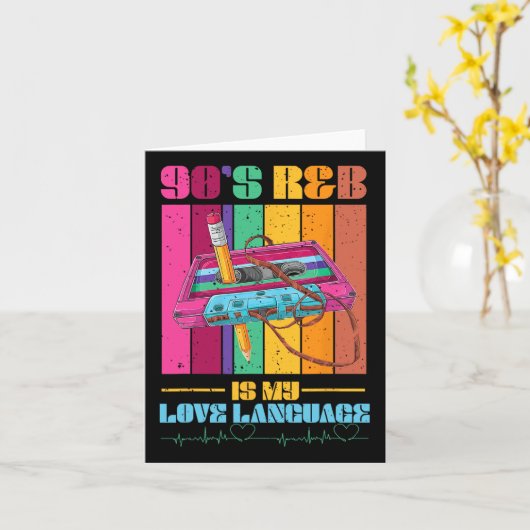 Carte Amateur de musique R&b RnB des années 90 pour (Fleur jaune)