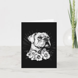 Carte Amateur de tatouage Boxer Rétro Chien